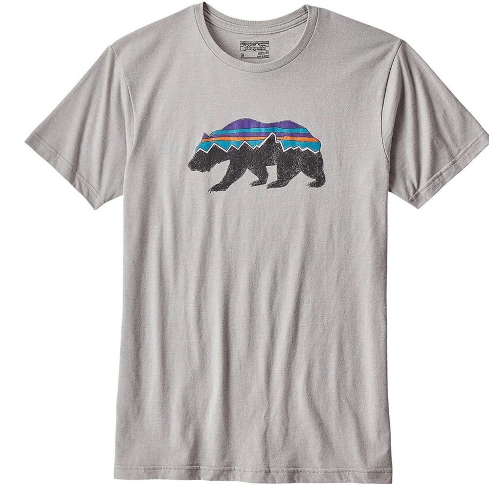 Grey MEN'S FITZ ROY BEAR T-SHIRT